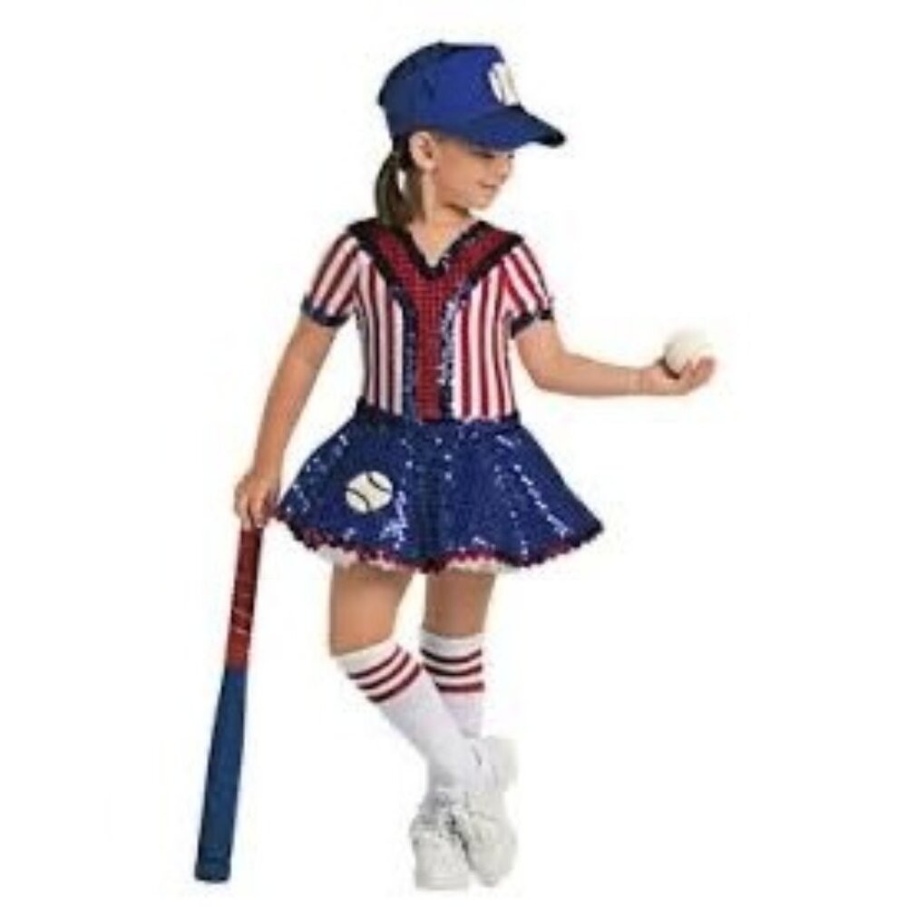 Toddler Girl Dansco U.S.A. Sequin Baseball Dance Outfit, size 3T